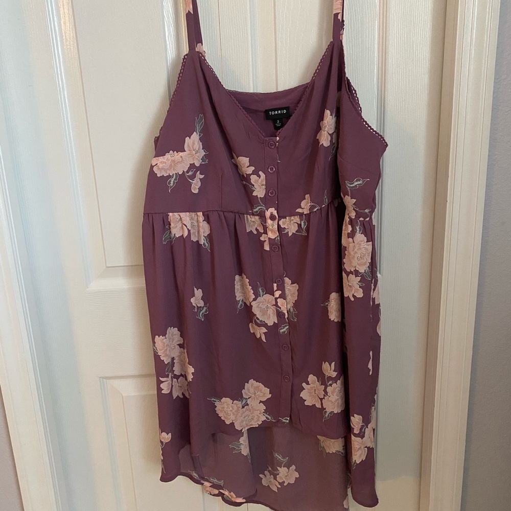 Torrid Plum Floral Tank